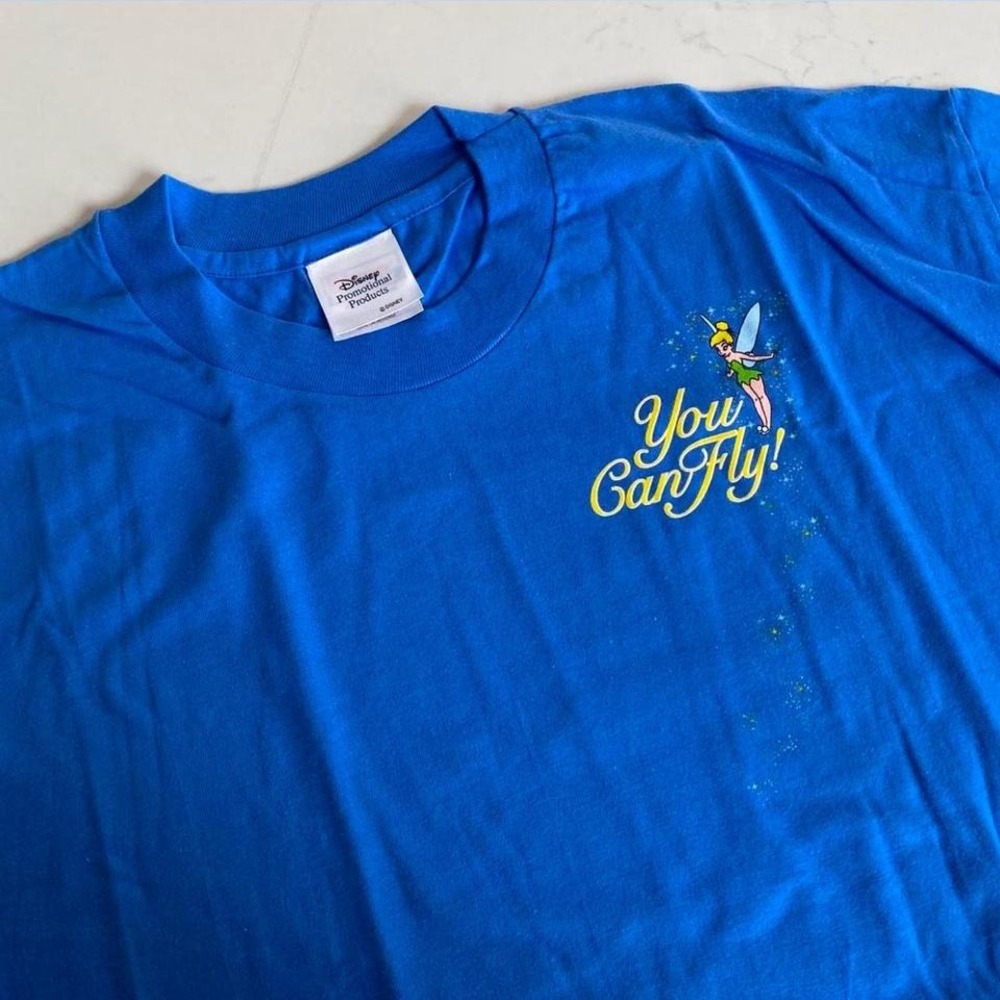 NWOT Vintage Disney‎ Tinkerbell you can fly promotional tshirt size XL